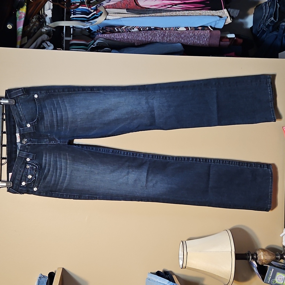 True Religion Dark Wash Boot Cut Jeans - Picture 2 of 12